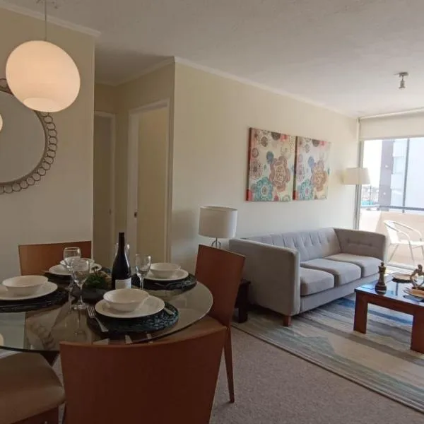 Depto en condo, 2D 1B, aire estacionamiento, full，庫里科的飯店