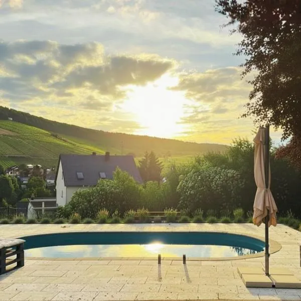 Romantic getaway with pool & panoramic vineyards, hotel in Eltville