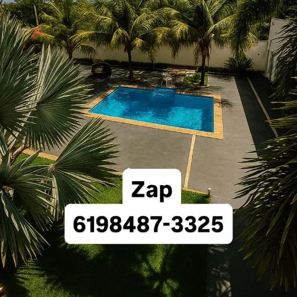 A Casa Paradisiaca l Luxo Piscina Super Hiper Quente 60 Graus Aquecimento Elétrico e Piscina Enorme com Roupa de Cama e Banho Aceitamos PET, hotel v destinaci Caldas Novas