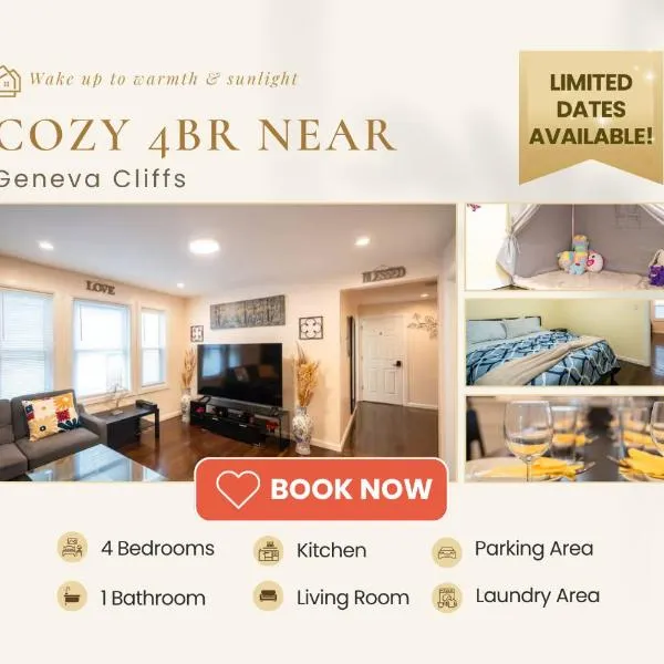 30-1 - 4BR Boston - Cozy Apt near Geneva Cliffs, hotel in Boston