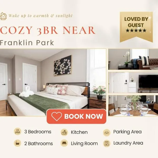 558-3 3BR Boston - Modern Nest near Franklin Park, hotel in Boston