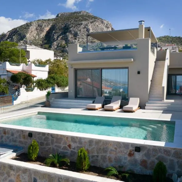 Ammos Luxury Villas Salamina, hotel di Aiándion
