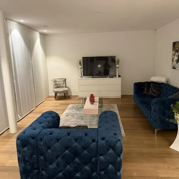 Luxuriöse 3,5-Zimmer Wohnung für Familien und Geschäftsreisende mit Glasfaser-Internet, hótel í Cham