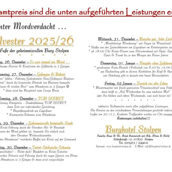 Burghotel Stolpen, hotel in Stolpen