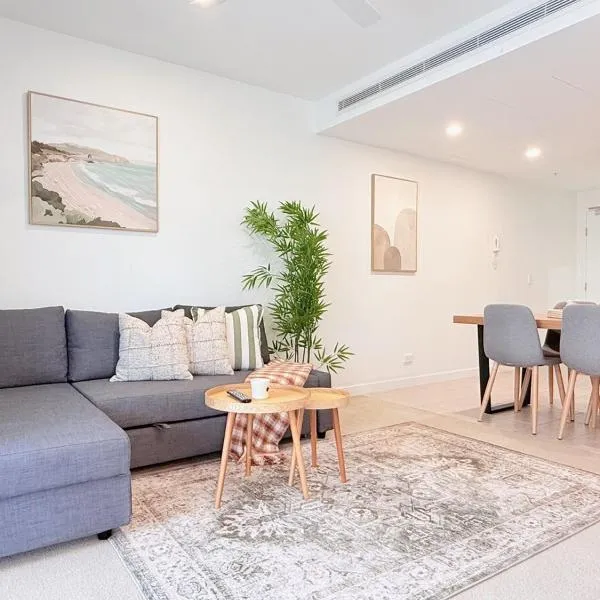 Riverside Modern Living 2B2B Apt with Parking、ブリスベンのホテル