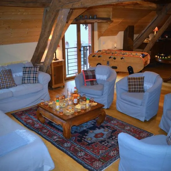 Cottage Mackinley, séjour spacieux et chaleureux, salon de jeux, grande salle à manger, contes,15 pers, Centre Historique, gare TER, hôtel à Aubigny-sur-Nère