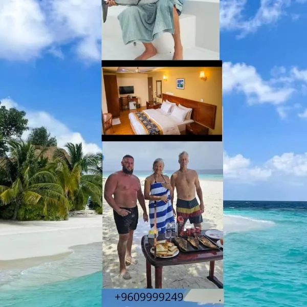 Blue Wave Hotel Maldives - If booked Fullboard a week, free transport to hotel - Best for fishing surfing snorkeling sandbank, hotel in Kudahuvadhoo