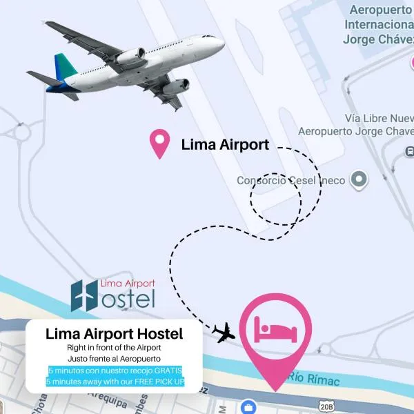 Jorge Chavez Lima Airport Hostel - FREE AIRPORT PICK UP, hotel en Lima