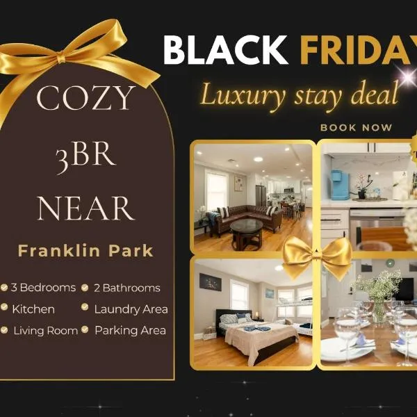 558-3 3BR Boston - Modern Nest near Franklin Park, hotel din Boston