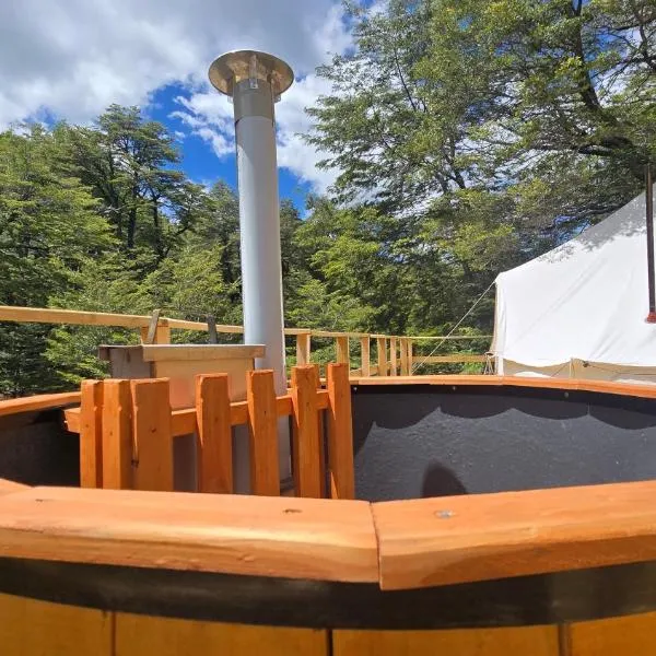 Tinaja, río y bosque en Conguillío, hotel u gradu 'Curacautín'