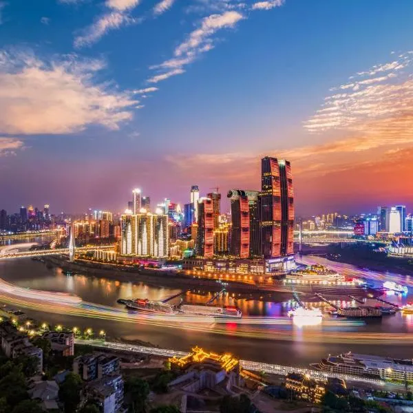 重庆伯特高空酒店五里店江北嘴洪崖洞店Chongqing Bert High-Altitude Hotel, Wu Li Dian, Jiangbei Zhu, Hongya Cave Branch, hotel em Chongqing