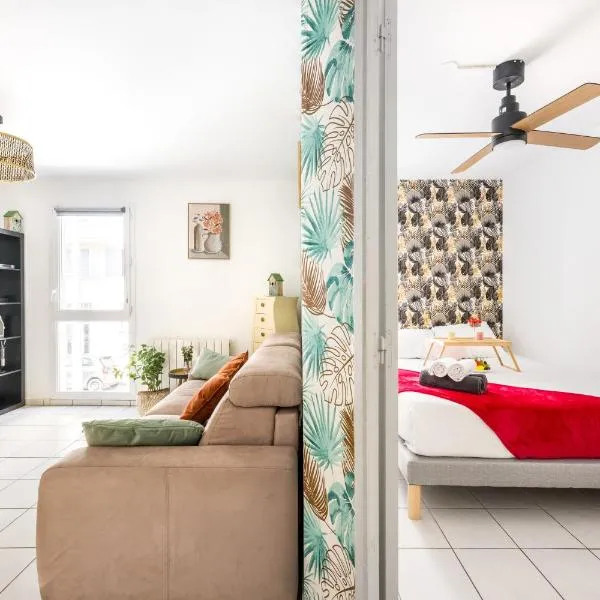 BnGo l Cosy et Calme l Métro B, 4 personnes, hotel i Lyon