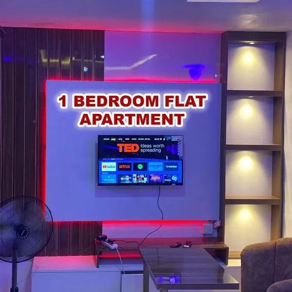 Cee&Tee SM ABK 1BEDROOM -247Electricity - Solar Inverter AC in bedroom, hotel sa Abeokuta