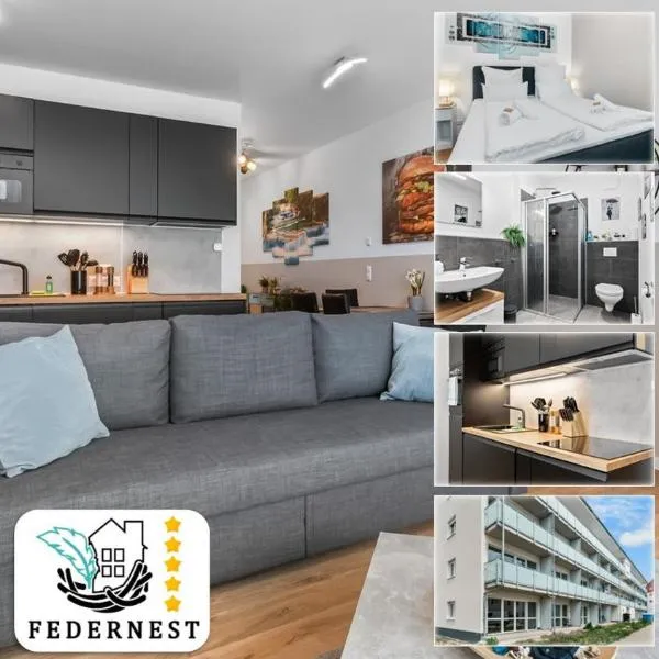 Design Luxus, Vollausstattung, Neubau, 30min Hbf Leipzig 8, Nähe Flughafen, BMW, DHL, Amazon, hotel in Schkeuditz