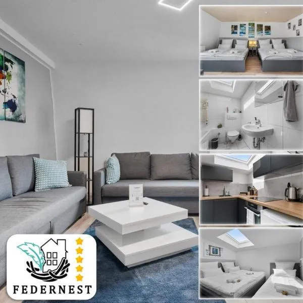 DG - Einfach aber sehr komfortabel - Wohnung für bis zu 12 Personen - Gruppen, Messe, Monteure, Studenten - Voll ausgestattet - 3 Smart-TV 55 Zoll Netflix, 1000 Mbit WLAN, voll ausgestattete Küche – hotel w mieście Duisburg