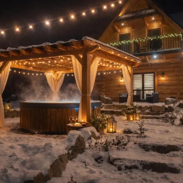 Góralska Chatka jacuzzi, hotel Kościeliskóban