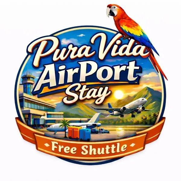 PURA VIDA AIRPORT STAY FREE SHUTTLe, hotel v mestu Alajuela