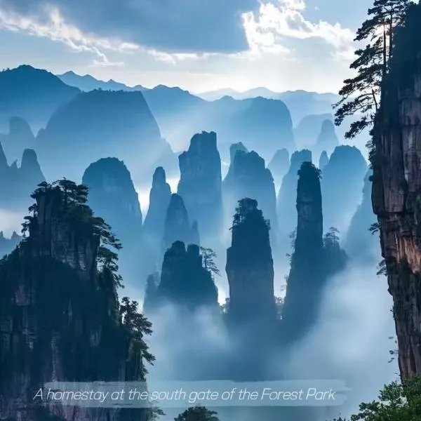 Zhangjiajie Southgate Flower Garden Lodge at the Park Entrance, hotell i Zhangjiajie