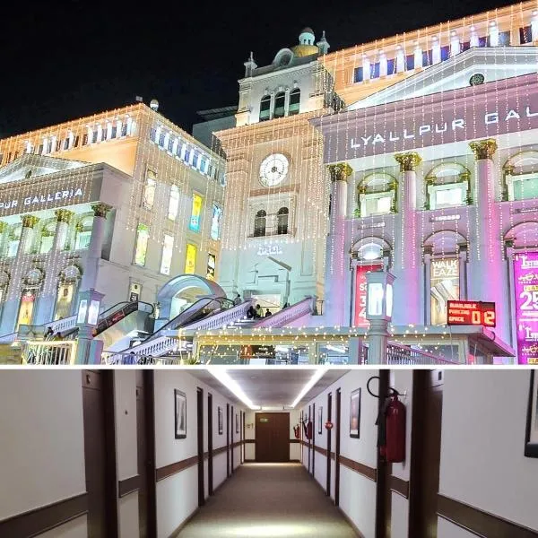 Lyallpur Galleria Mall Apartment, 1 BHK, 1 Bedroom with Living Room, Basement Parking, 24x7 Security, hotel em Faisalabad