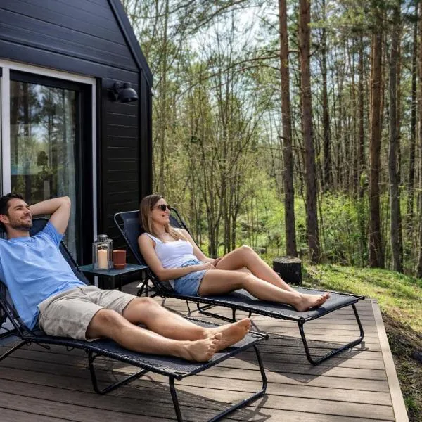 Modern Sauna Cabin in Horse Ranch, hotel em Lieplaukė