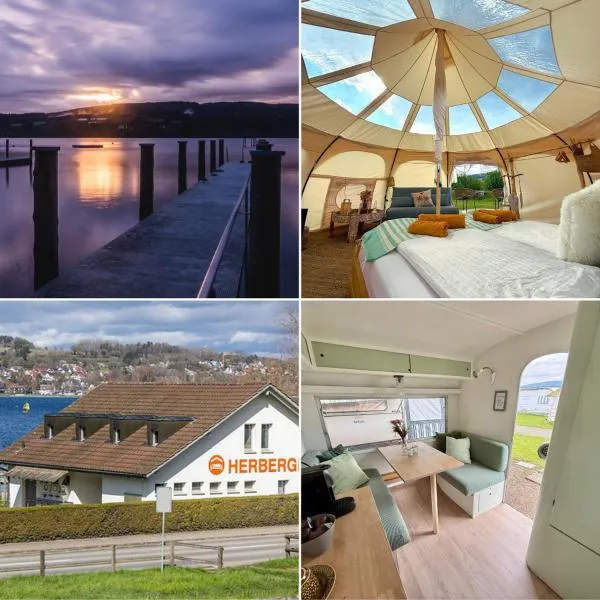 Strandbad Steckborn mit Herberge, Camping & Glamping, hotell i Steckborn