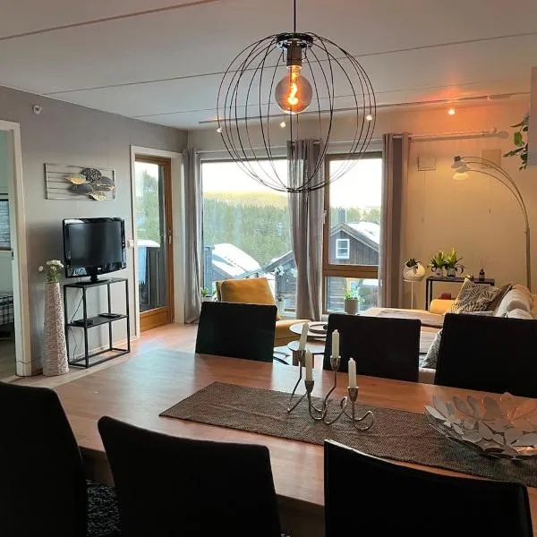 Ski in-out, cosy apartment in Funkelia Kongsberg, hotel Kongsbergben