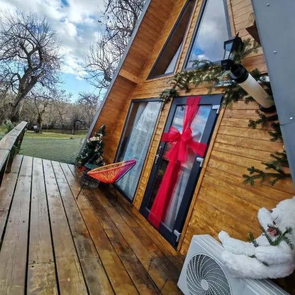 Carpatina A-Frame Retreat - Rustic Cabins for Couples, viešbutis mieste Runcu