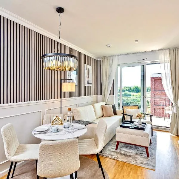 Art Deco Residence Elbblick Parken Küche, viešbutis Dresdene