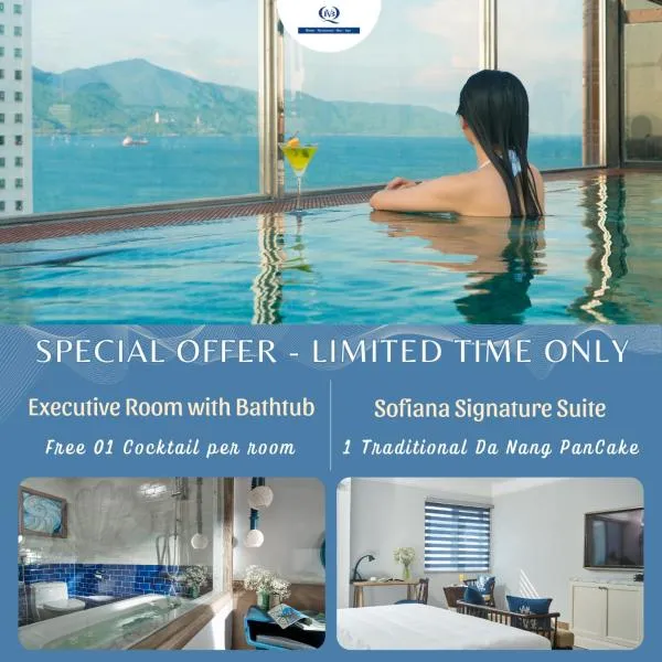 Sofiana My Khe Hotel & Spa - Rooftop Pool Bar - Free 01 Draught Beer and 20-minute Spa per Room, hotel en Da Nang