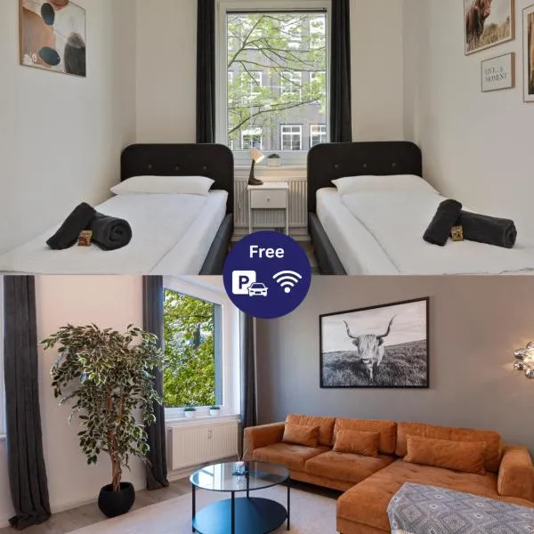 Modern und ruhig, mit Garage & PS4, nahe Messe, RÜ und Uniklinik, voll ausgestattete Küche, Bad mit Dusche und Badewanne, khách sạn ở Essen