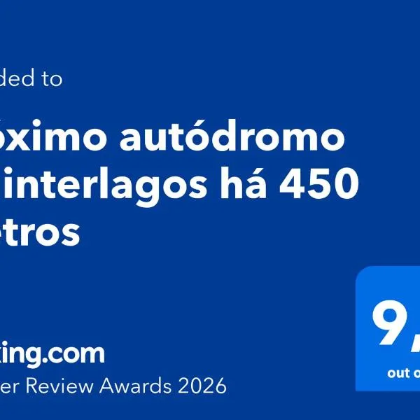 Próximo autódromo de interlagos há 450 metros, hotel a San Paolo