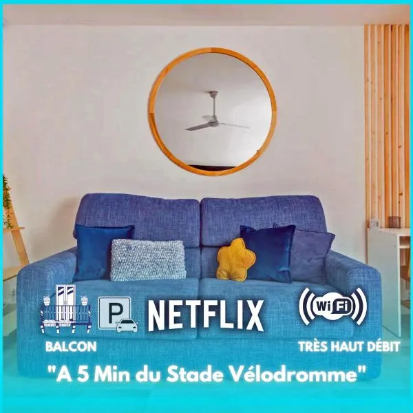 L'Escapade-Vélodrome-La Timone-Parking-Balcon-Wifi-Netflix-Urban NestConciergerie, Hotel in Marseille