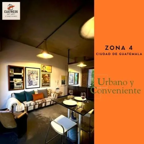 Cuatro36 Art Loft - Zona 4 - Urban and Central, hotel in Guatemala