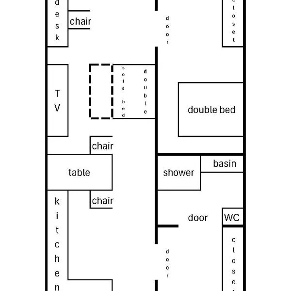Viesnīca barrier-free air-conditioned two rooms center Vīnē