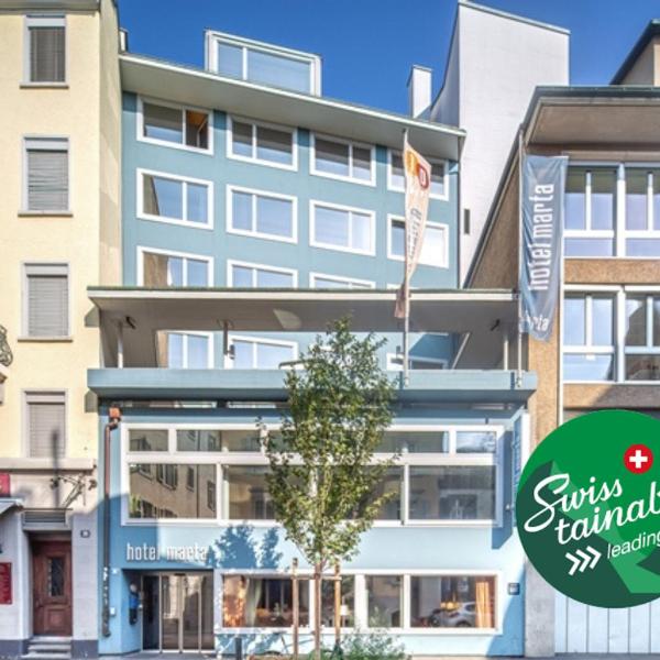Hotel Marta - 1950's architecture in Zurich's vibrant old town, near main station, Zurich
