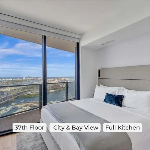 Miami Lux 1BR 37th Floor Bay City Views，位于迈阿密的酒店