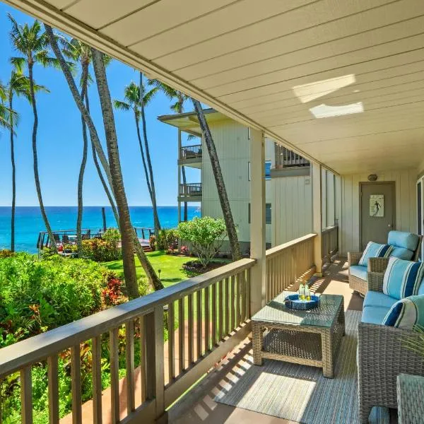 Direct Oceanfront Poipu Palms 101, Stunning Views, Pool, Sunsets, Beaches, Ground Floor access, hotel di Koloa