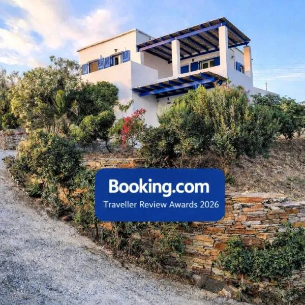 Cycladic Horizon Island Villa By Hostandros, hotell i Batsi
