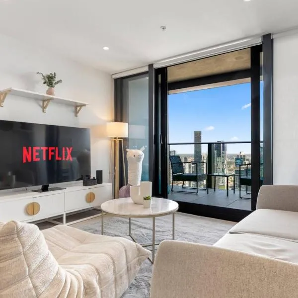 39th floor luxurious spacious apartment, hotel di Melbourne