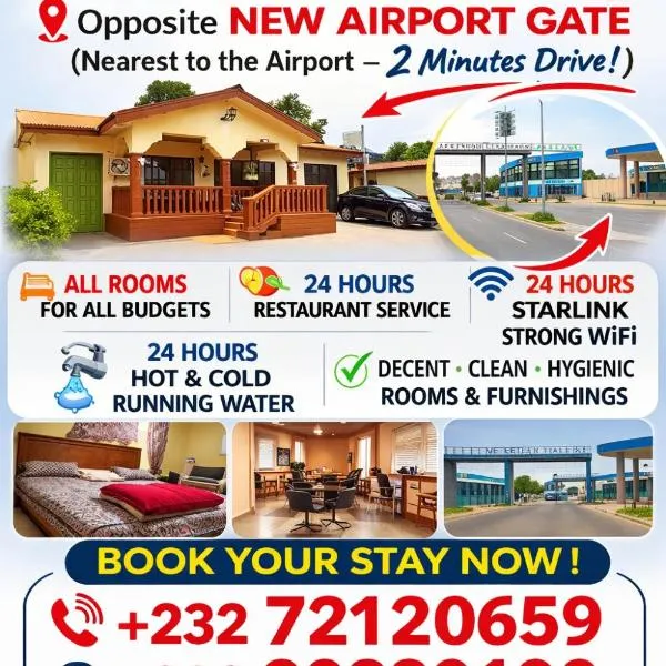 Yogi Guesthouse Most Affordable, Decent and Nearest accommodation near Airport with Wifi and hot showers, hotel Freetownban