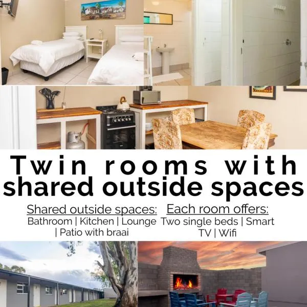 Amberdale Estate Self Catering - Twin rooms with shared external bathroom and lounge, Hotel in Queenstown