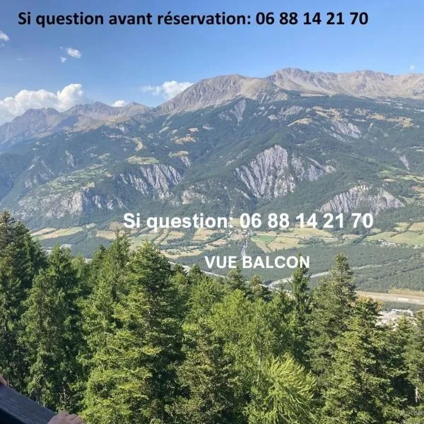 Studio standing PRALOUP 1600 dernier étage 4 personnes Vue époustouflante PREMIUM, hotel u gradu Uvernet