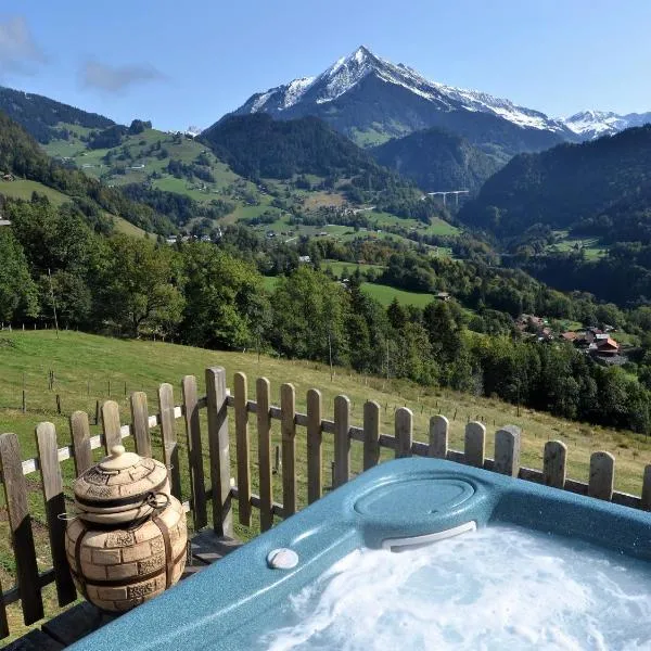 Les chambres et Roulottes des Noisetiers, hótel í Leysin
