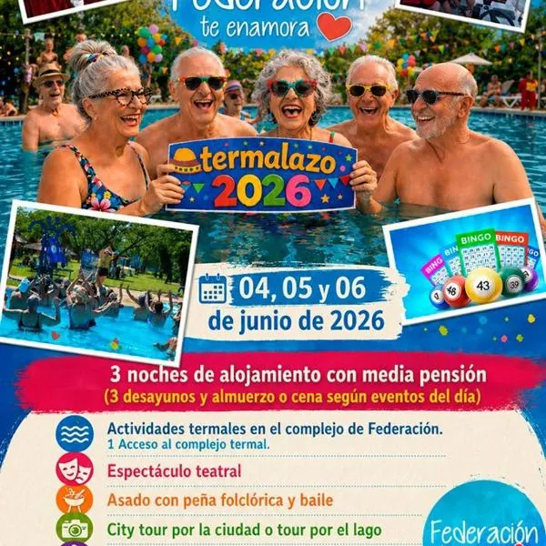 Hotel y Spa Termas del Este, hótel í Federación