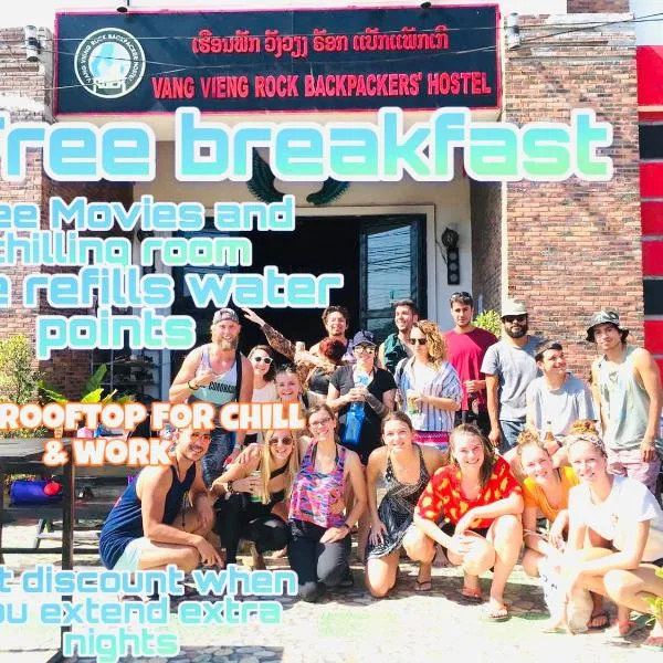 Rock Backpackers Central Hostel, hotel Vang Viengben