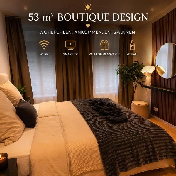 Boutique Design Apartment - 53 qm mit Fußbodenheizung und Balkon, hótel í Leipzig