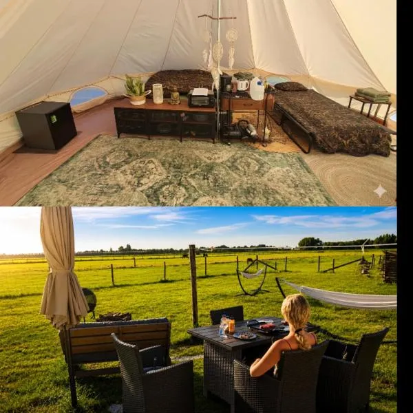 Bell-tent Rosa met uitzicht, hotel a Hensbroek