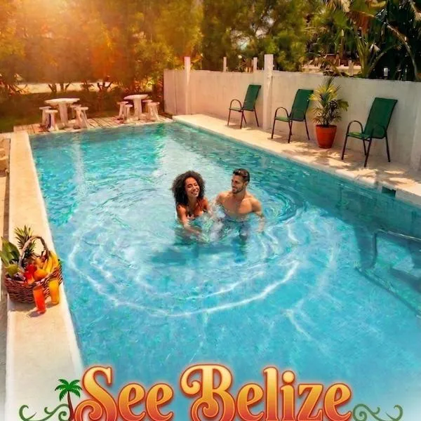 See Belize RELAXING Studio with Sea View Infinity Pool & Overwater Deck, hotel Belizevárosban