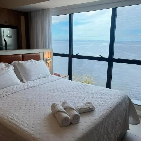Manaus में, होटल Flat Tropical - Deslumbrante vista para o rio - 509