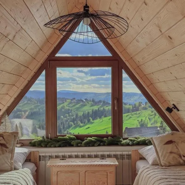 Domki Widokowelove z widokiem na panoramę Tatr - mountain view, hotelli kohteessa Gliczarów